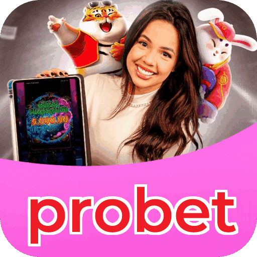 Interface do aplicativo probet mostrando jogos disponíveis no iOS e Android
